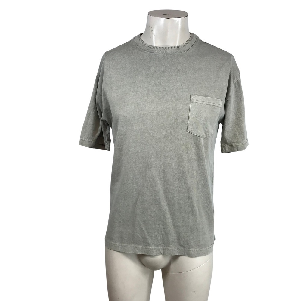 RB Sage Green Garment‎ Dyed Pocket T-Shirt Short Sleeve Cotton RB020419SB Small